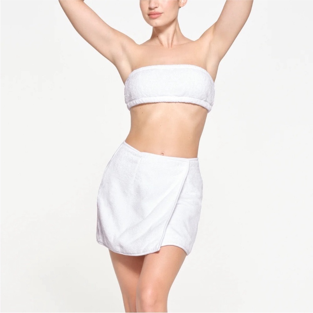 )Skims TERRY COVER UPS MINI WRAP SKIRT size‎ XL NWT